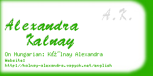alexandra kalnay business card